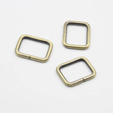 Old Brass 25mm Rectangle Buckles / 3 pieces - ACCESSOIRES LEDUC BV
